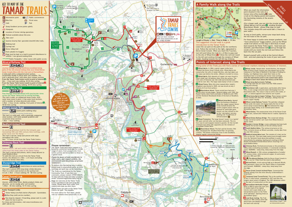 tamar trails map detailed